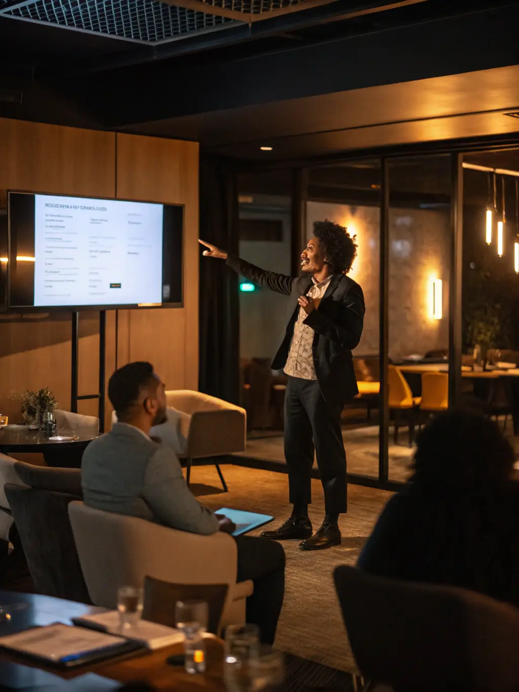 An image showcasing an expert giving a lecture on the architectural significance of the Porte Royale to an attentive audience.